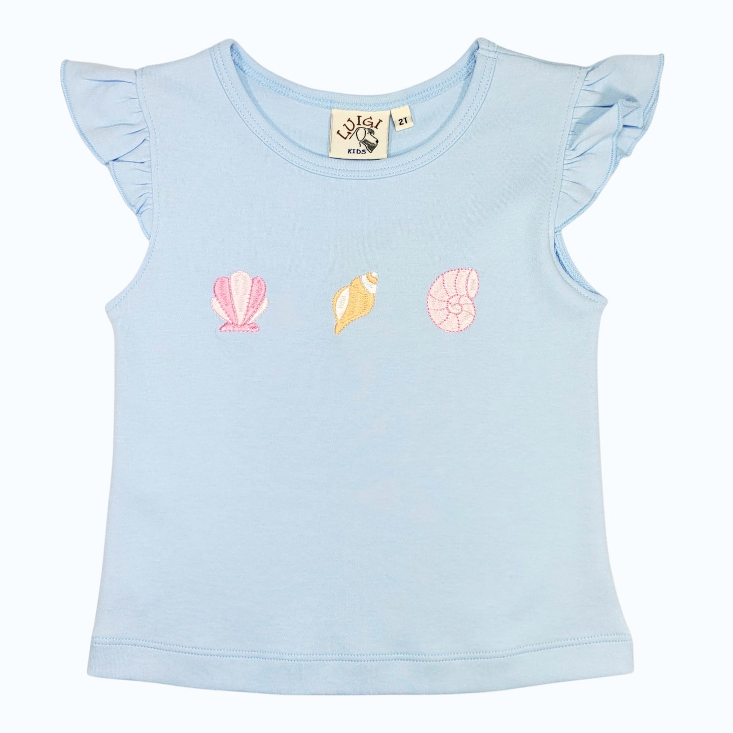 Luigi Trio Of Shells Flutter Sleeve Top