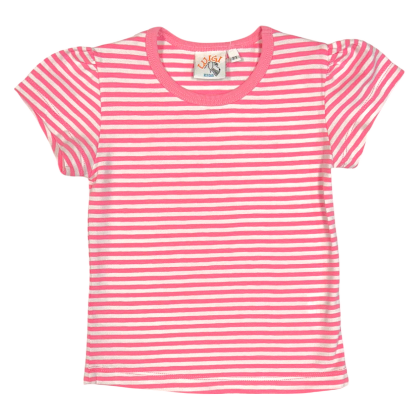 Luigi Stripe Cap Sleeve T-Shirt