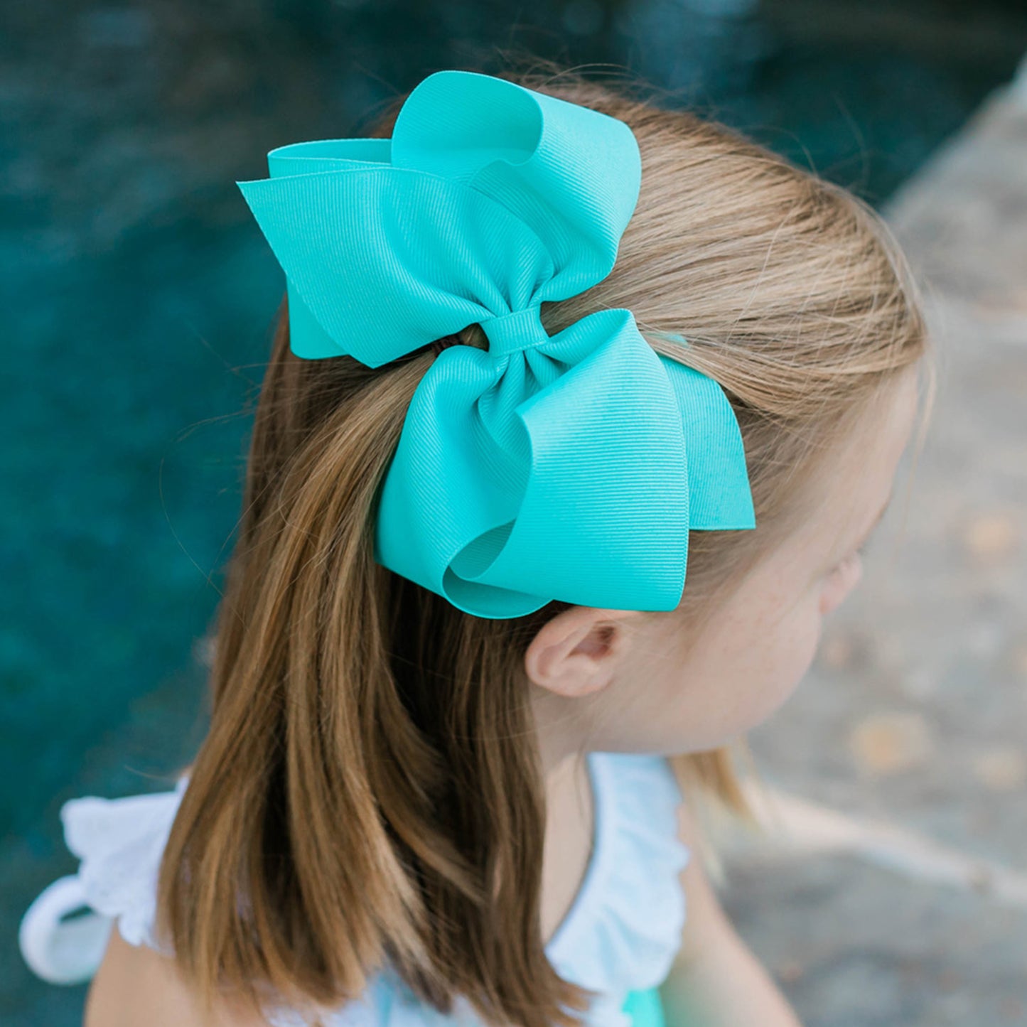 Wee Ones King Classic Grosgrain Hair Bow (Plain Wrap)- Pinch Clip