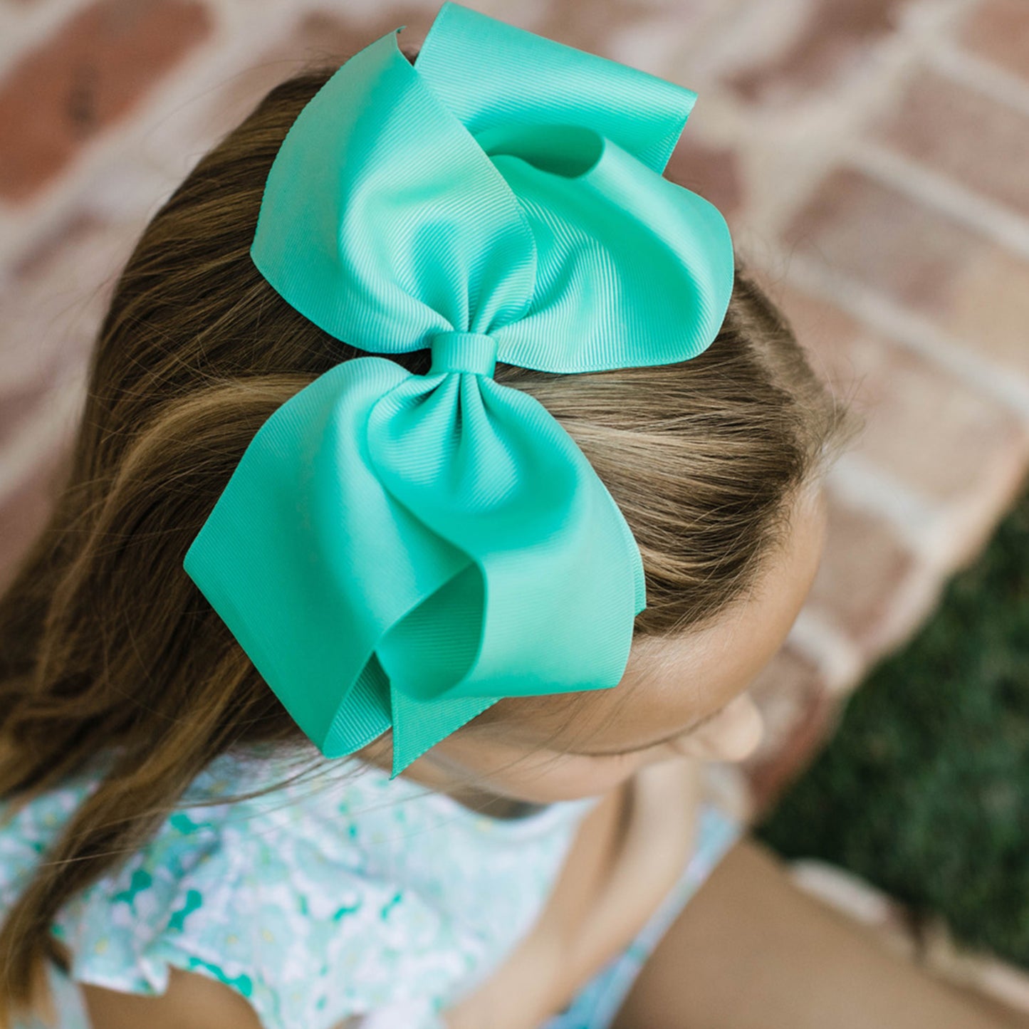 Wee Ones King Classic Grosgrain Hair Bow (Plain Wrap)- Pinch Clip