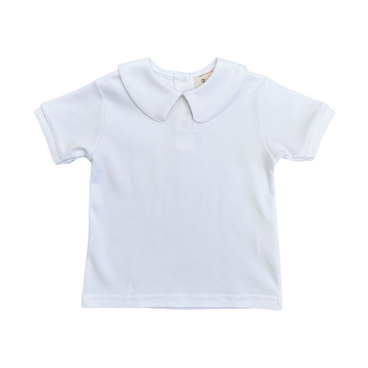 Luigi Knit Collar Short Sleeve Tee