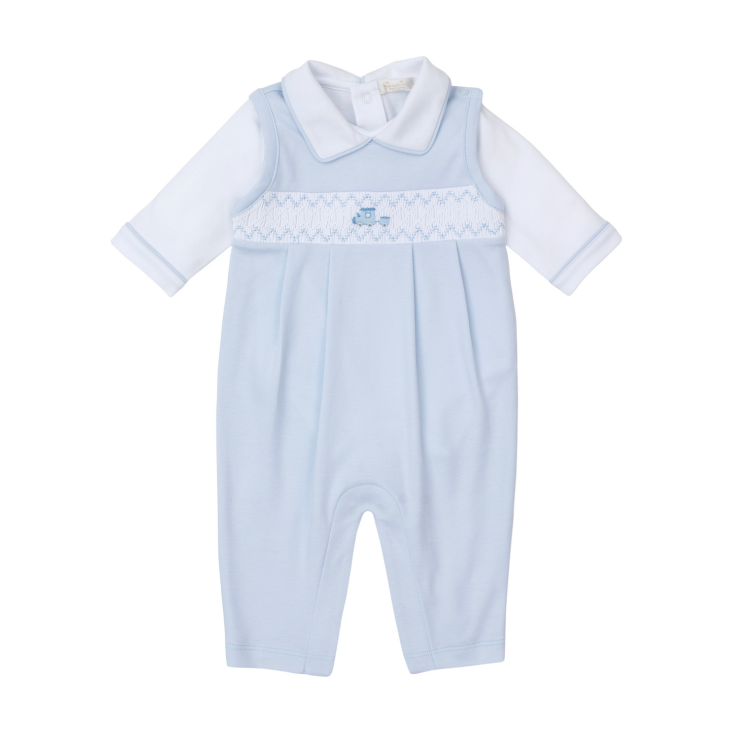 Kissy Kissy Hand Smocked CLB Medley Overall Set