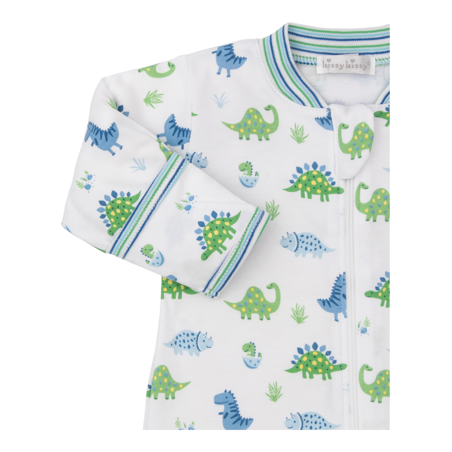 Kissy Kissy Dino District Zip Footie