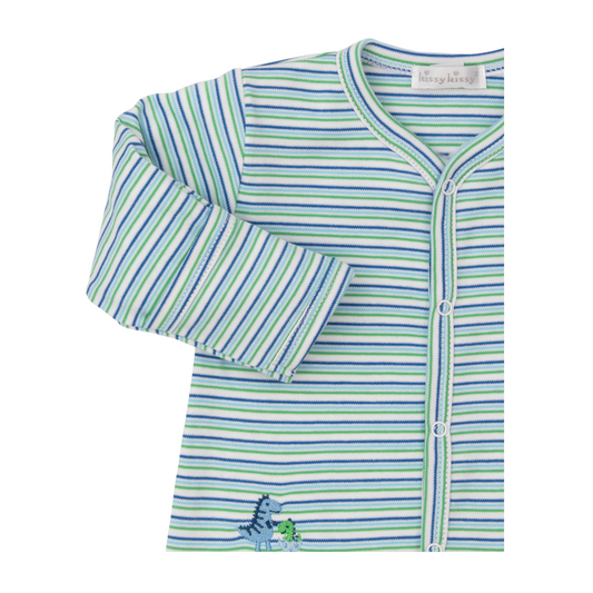 Kissy Kissy Dino District Stripe Footie