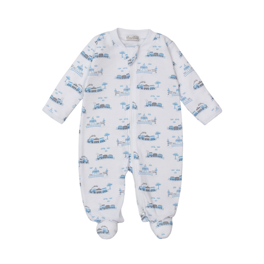 Kissy Kissy Roundabout Railroad Zip Footie