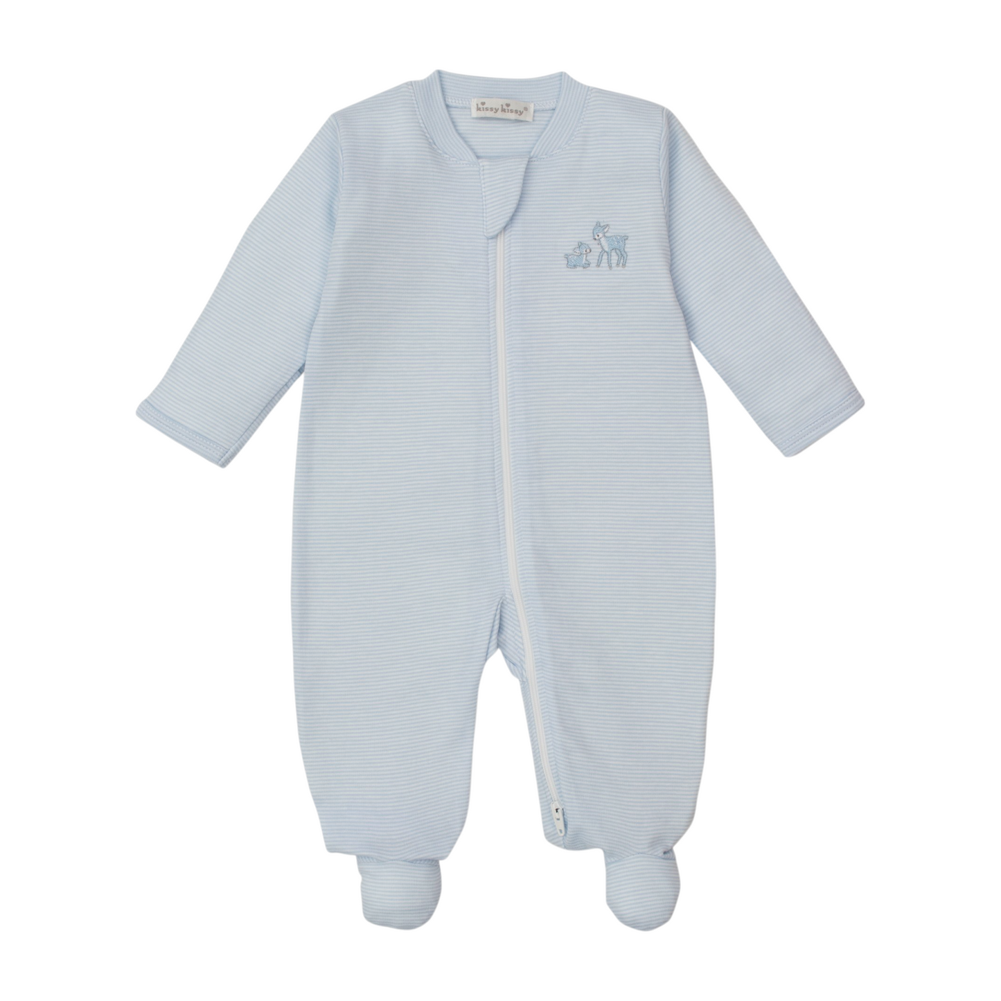 Kissy Kissy Forest Fanfare Stripe Zip Footie