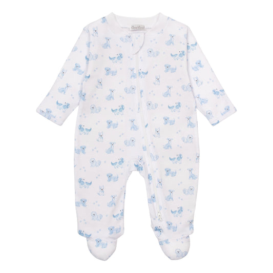Kissy Kissy Puppy Paws Zip Footie
