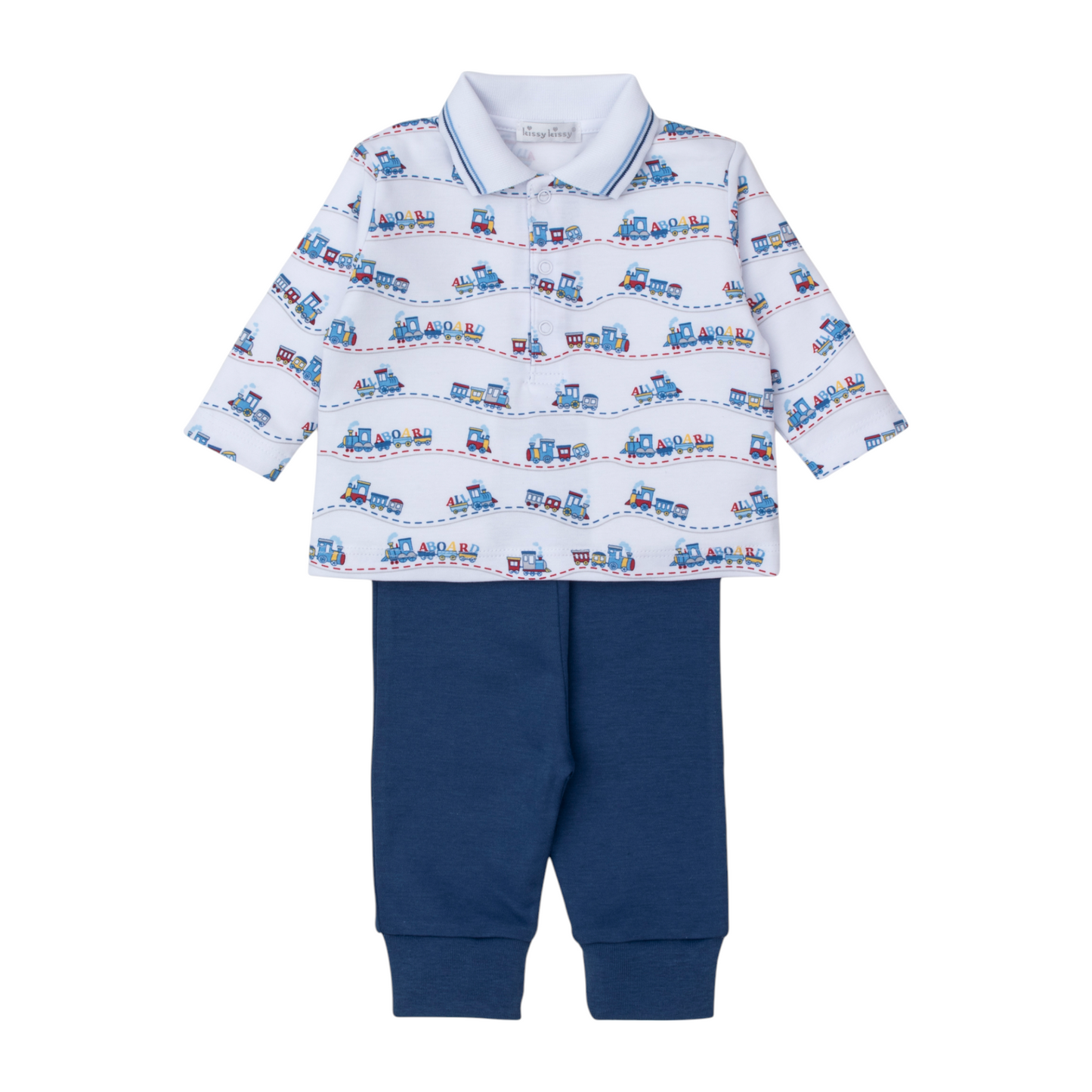 Kissy Kissy Rambling Railroad Pant Set