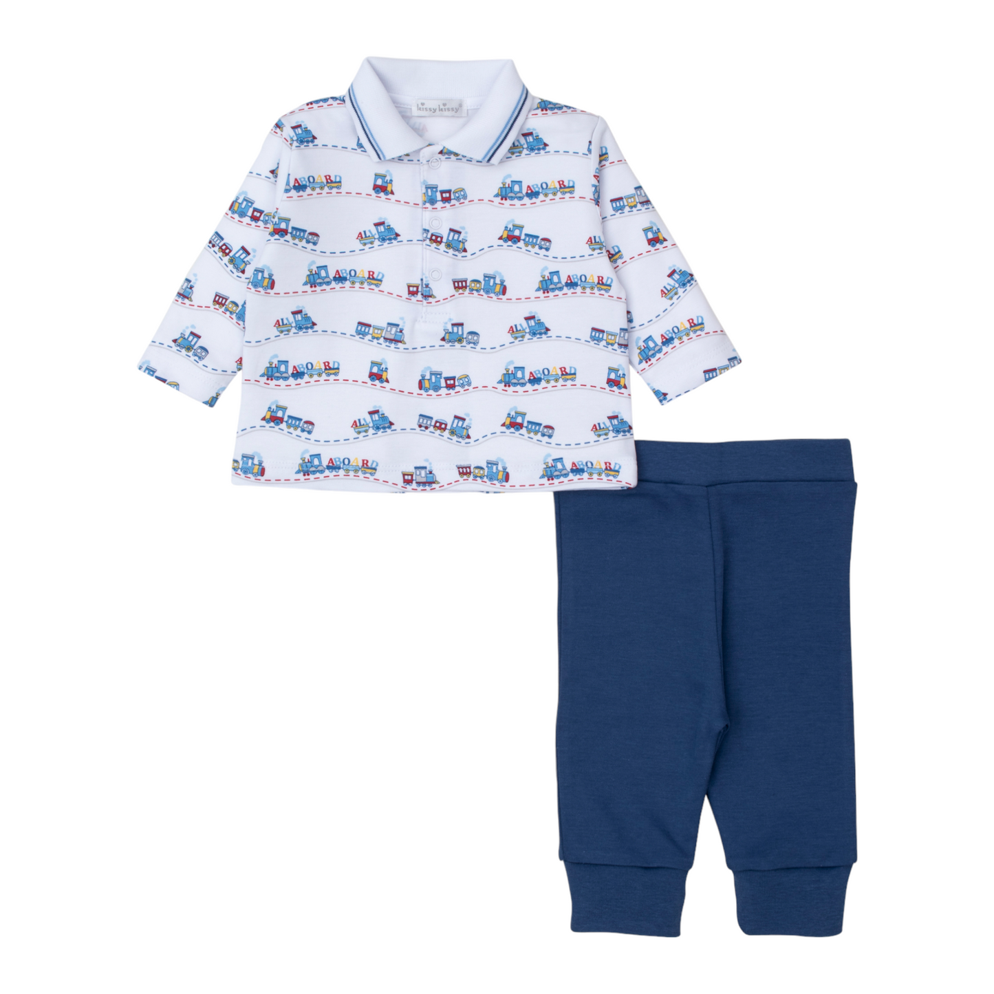 Kissy Kissy Rambling Railroad Pant Set