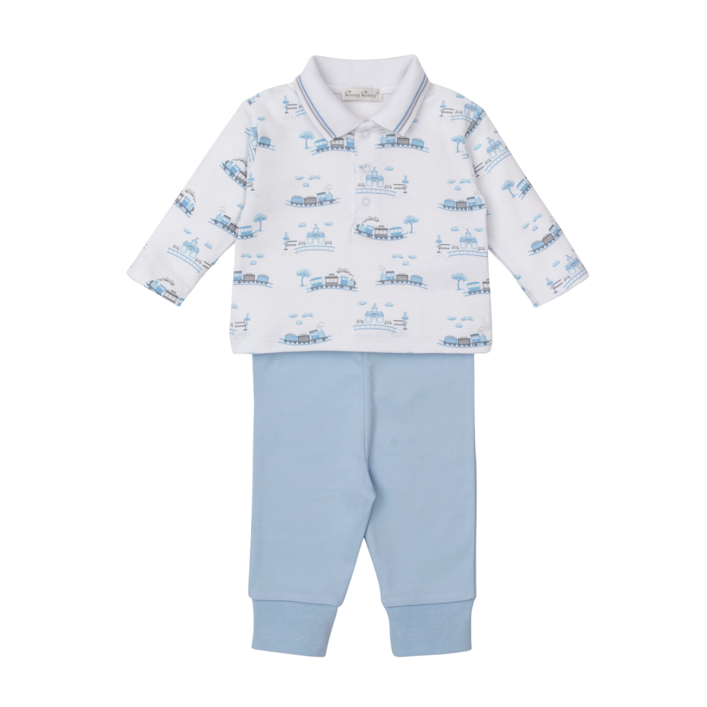 Kissy Kissy Roundabout Railroad Pant Set