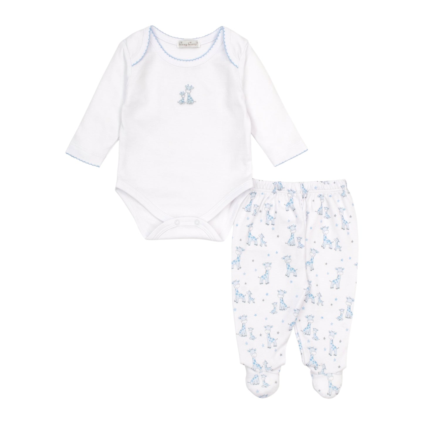 Kissy Kissy Just Giraffes Footed Pant Set