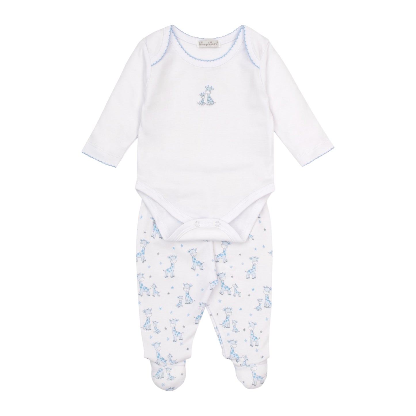 Kissy Kissy Just Giraffes Footed Pant Set