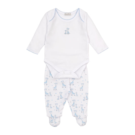 Kissy Kissy Just Giraffes Footed Pant Set