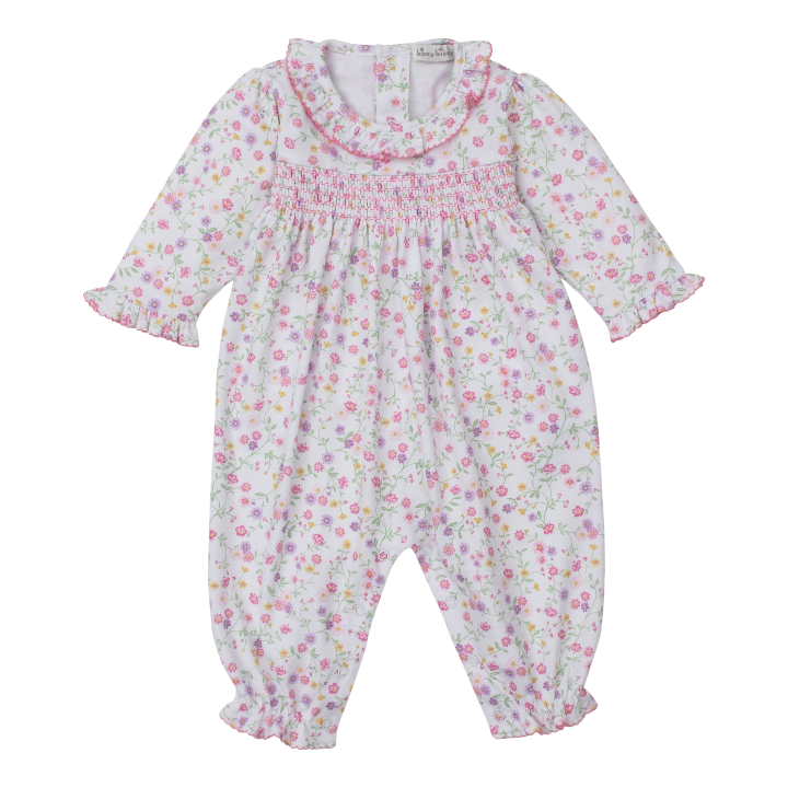 Kissy Kissy Autumn Blossoms Smocked Romper