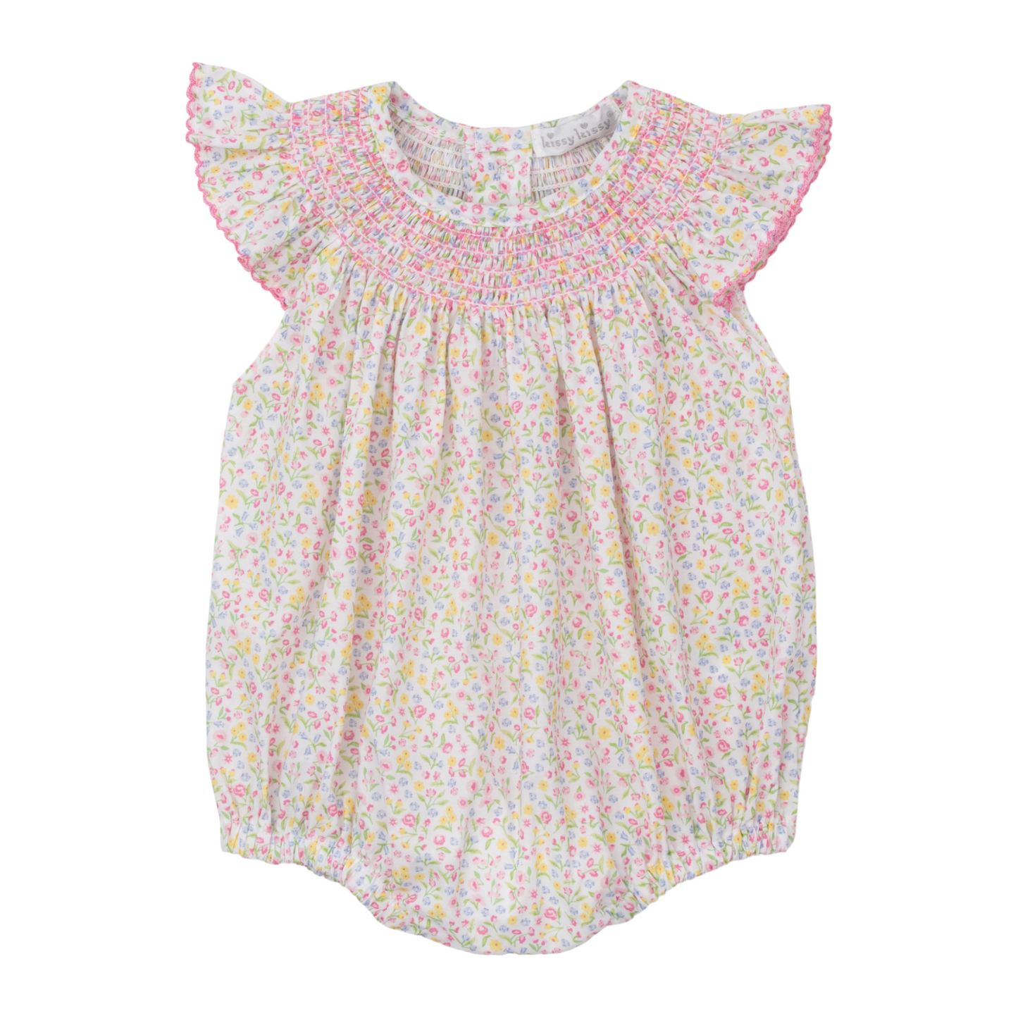 Kissy Kissy Garden Trellis Woven Smocked Bubble