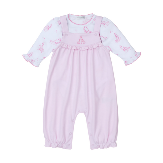 Kissy Kissy Giraffe Glee Ruffle Overall Set