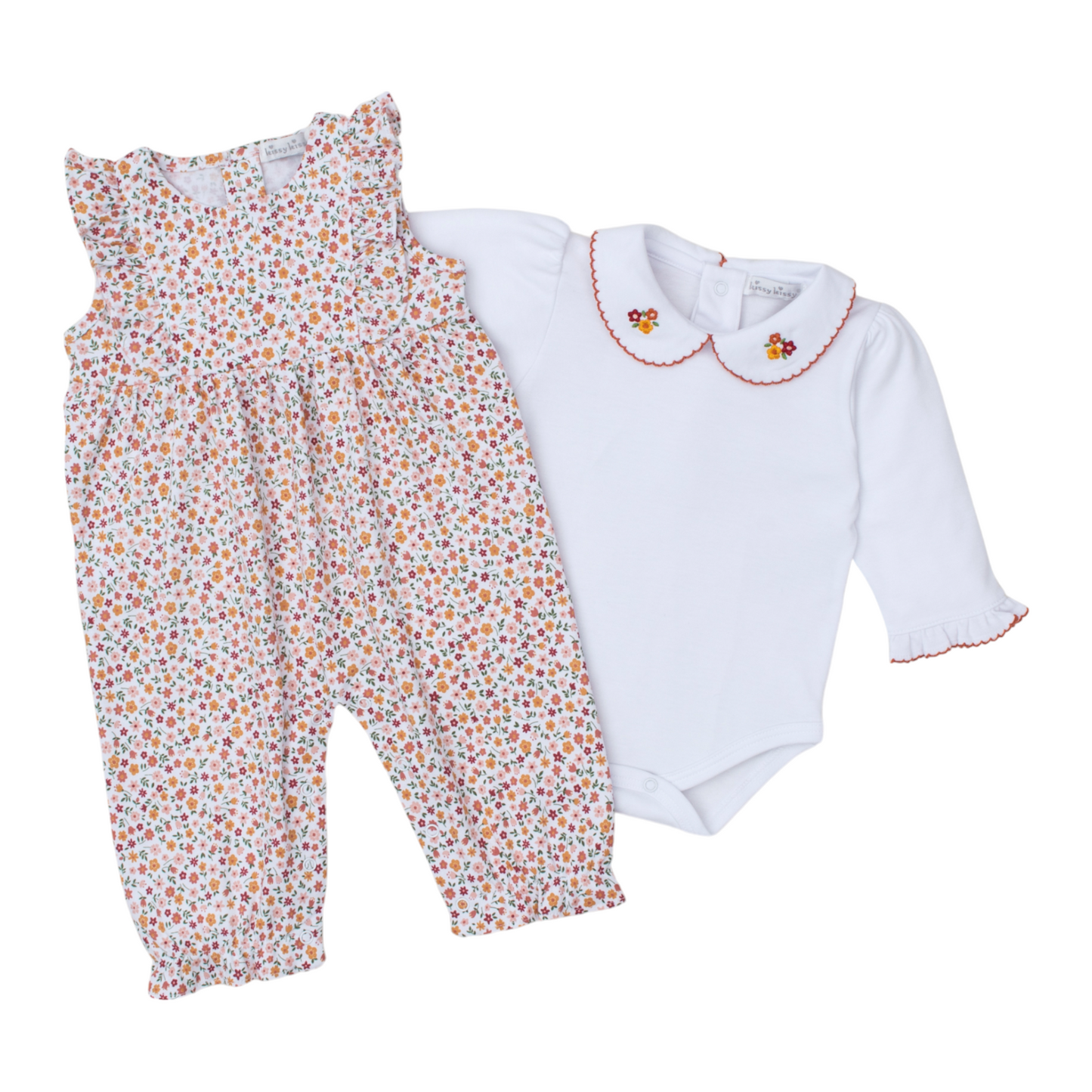 Kissy Kissy Autumn Blossoms Overall Set