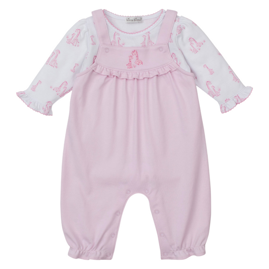 Kissy Kissy Giraffe Grace Overall Set