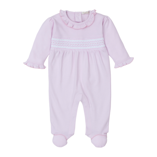 Kissy Kissy Hand Smocked CLB Footie