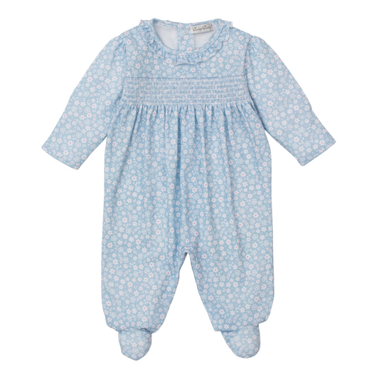 Kissy Kissy Fall in Bloom Smocked Footie