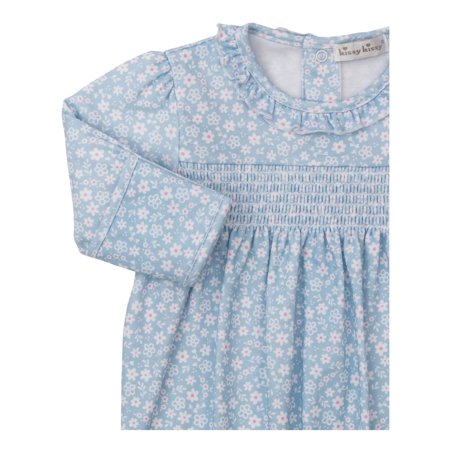 Kissy Kissy Fall in Bloom Smocked Footie