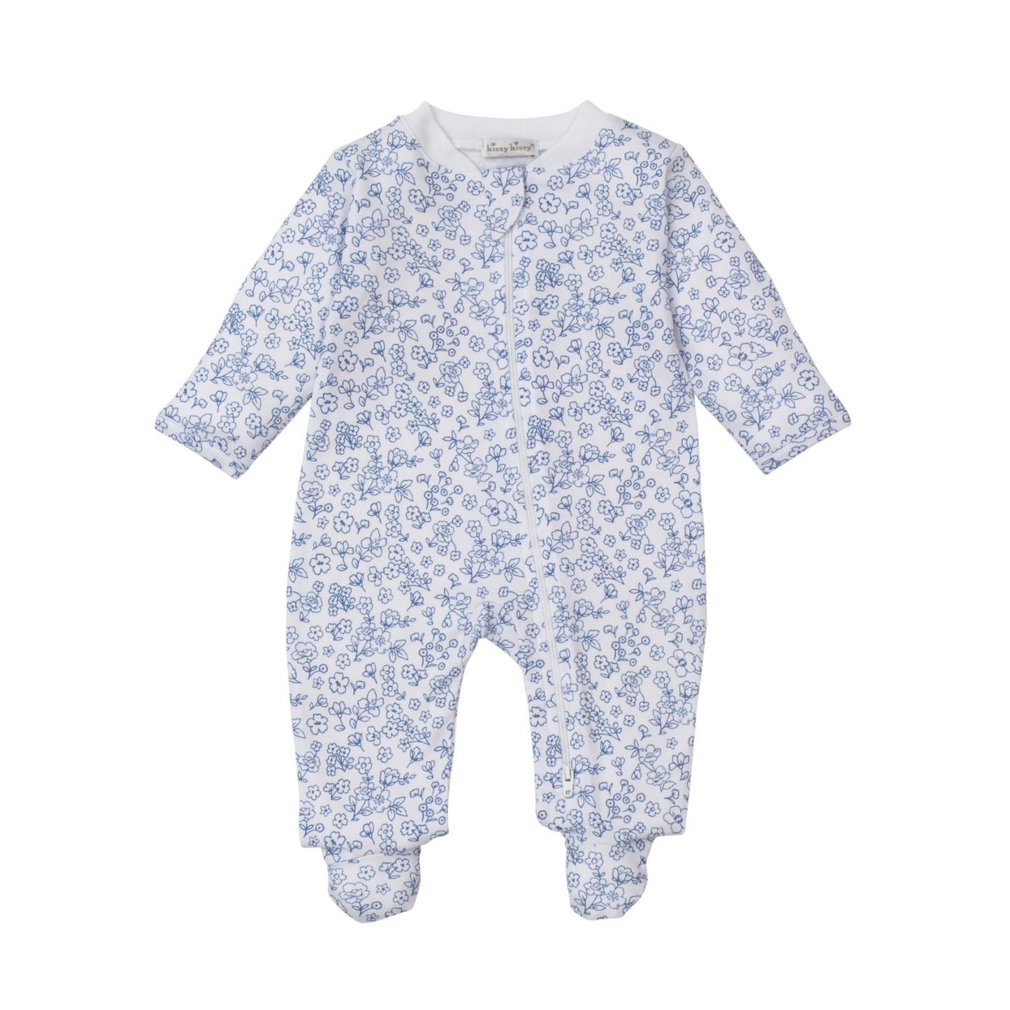 Kissy Kissy Fall Flowers Zip Footie