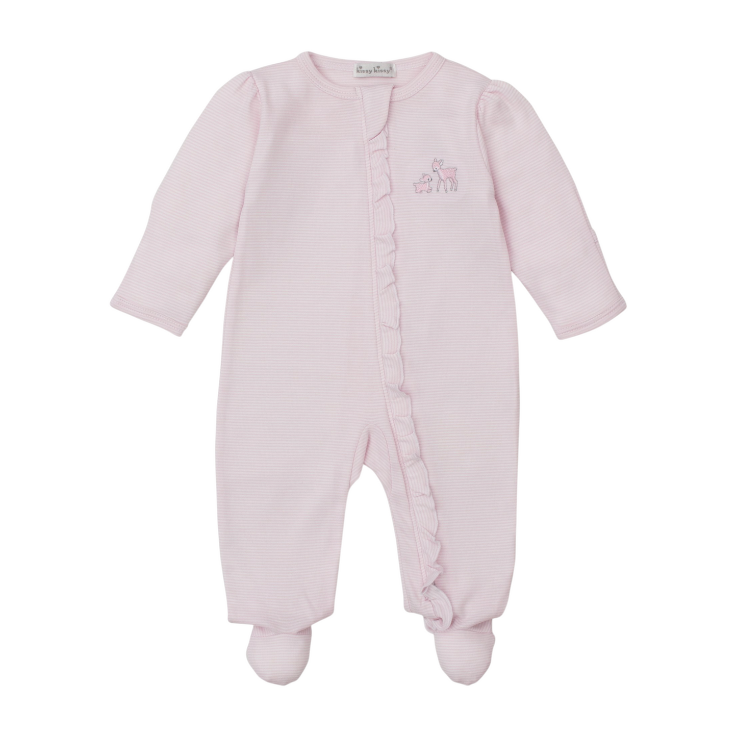Kissy Kissy Forest Fanfare Stripe Zip Footie