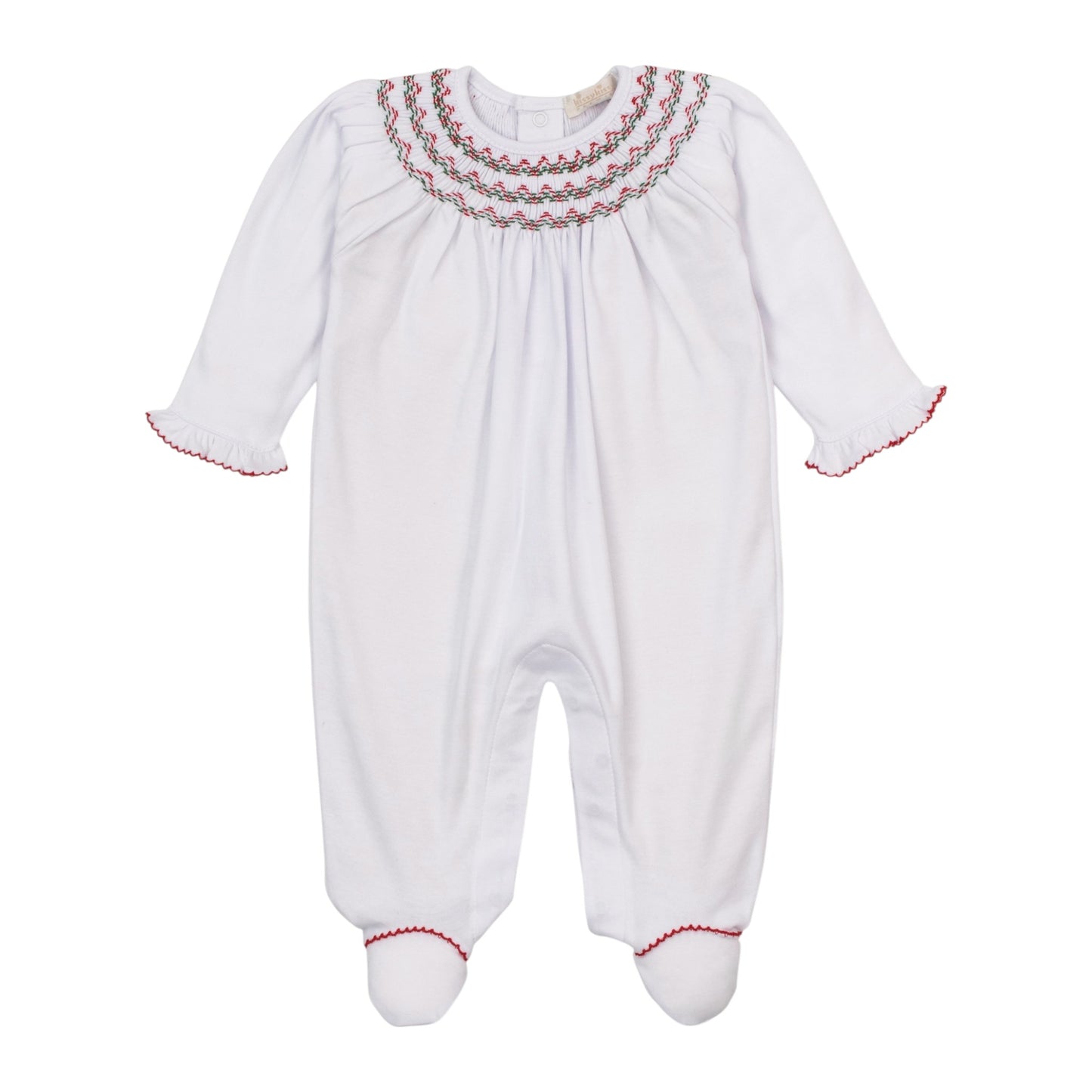 Kissy Kissy CLB Holiday Medley 26 Hand Smocked Footie