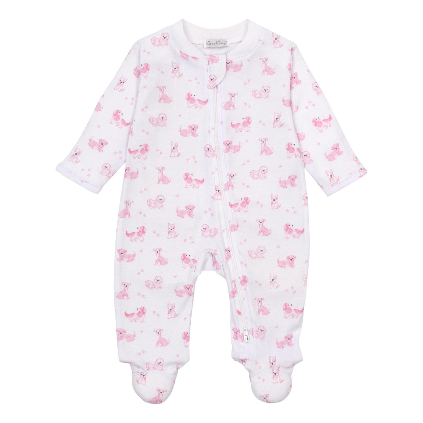 Kissy Kissy Puppy Paws Zip Footie