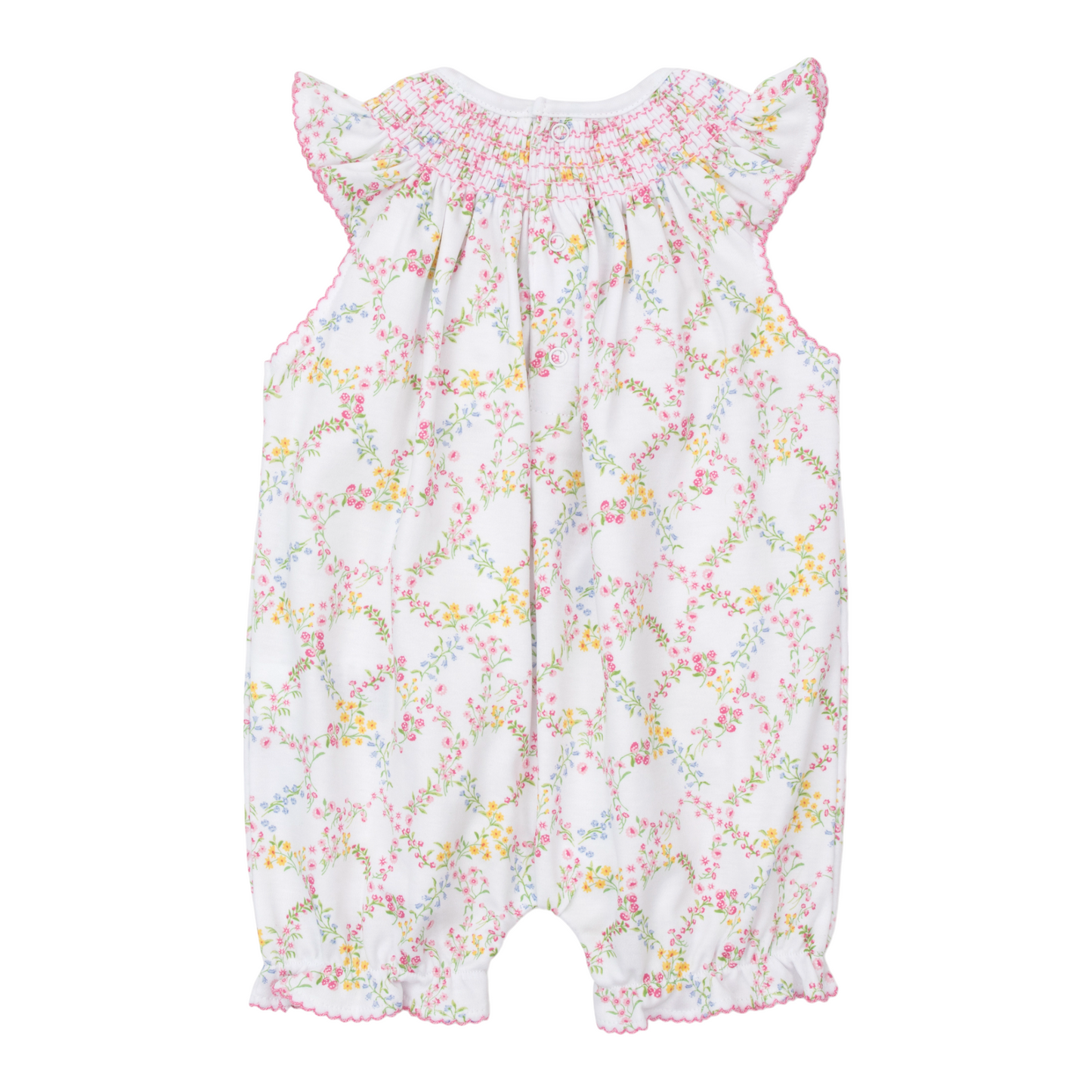 Kissy Kissy Garden Trellis Smocked Romper