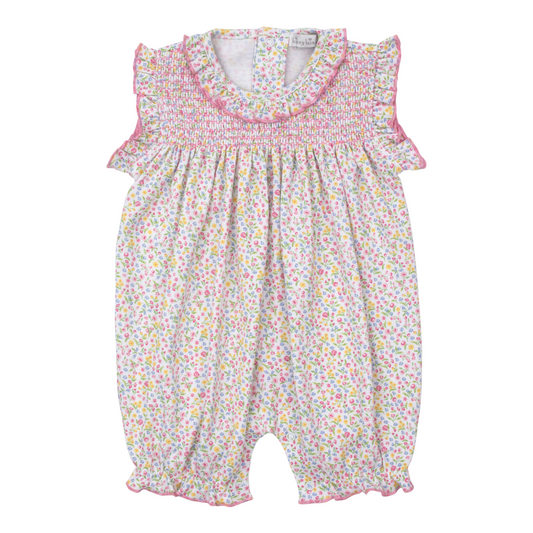 Kissy Kissy Garden Trellis Smocked Romper