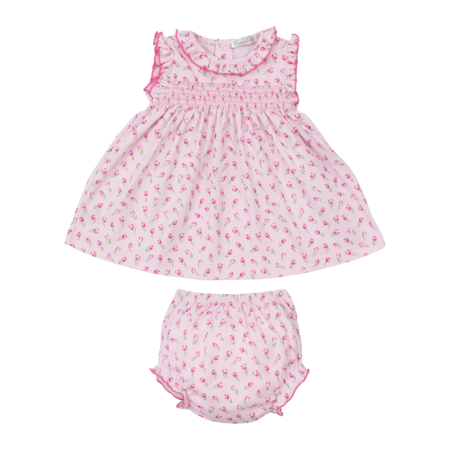 Kissy Kissy Tulip Blossoms Smocked Dress Set