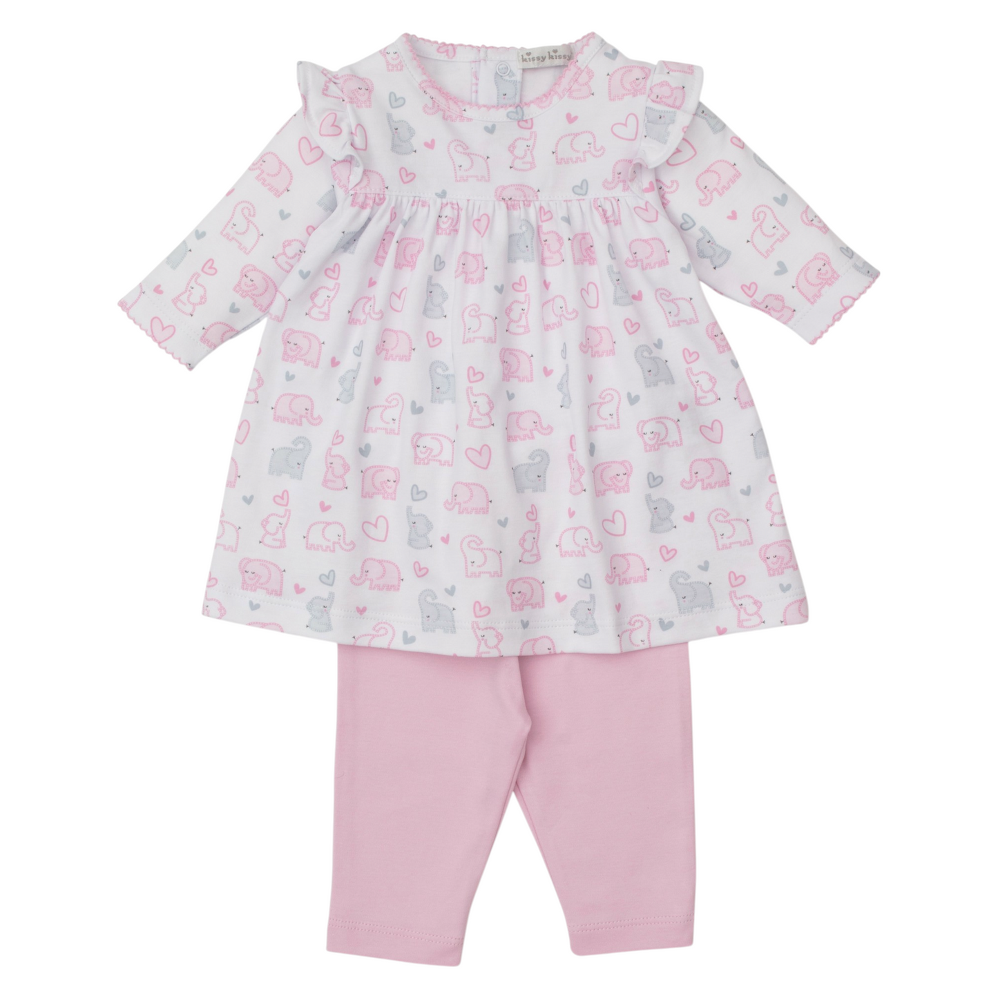 Kissy Kissy Baby Elephant Hearts Legging Dress Set