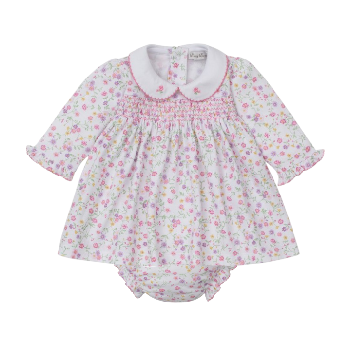 Kissy Kissy Autumn Blossoms Smocked Dress Set