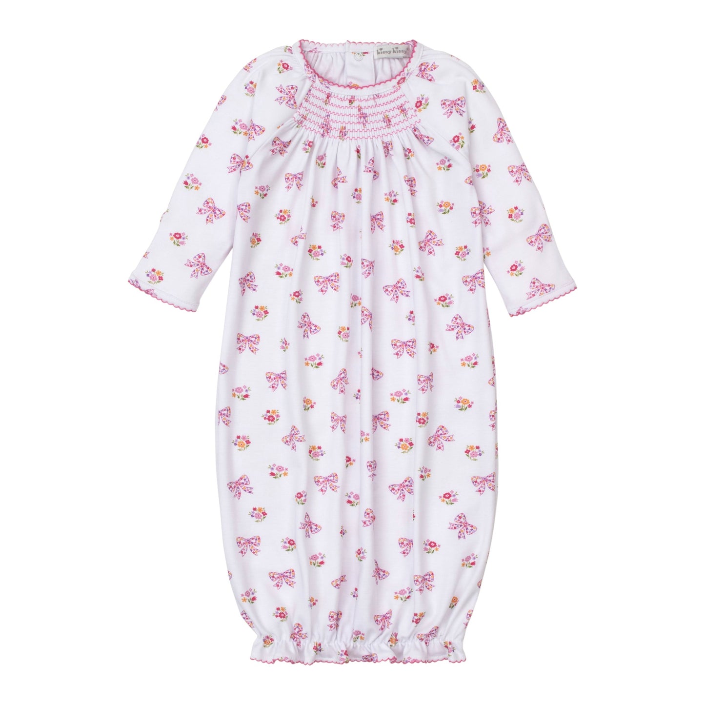 Kissy Kissy Blossoming Bows Smocked Gown