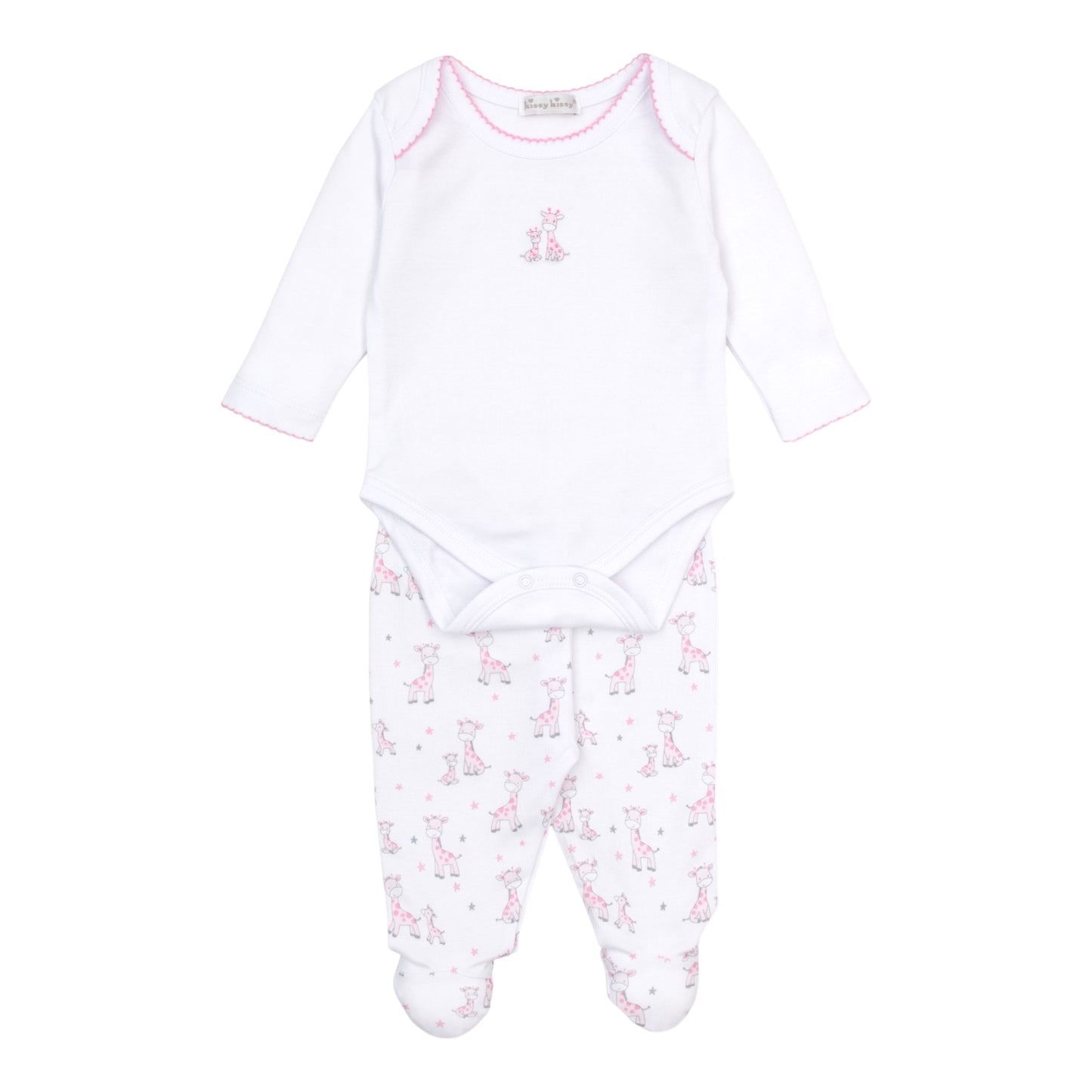 Kissy Kissy Just Giraffes Footed Pant Set