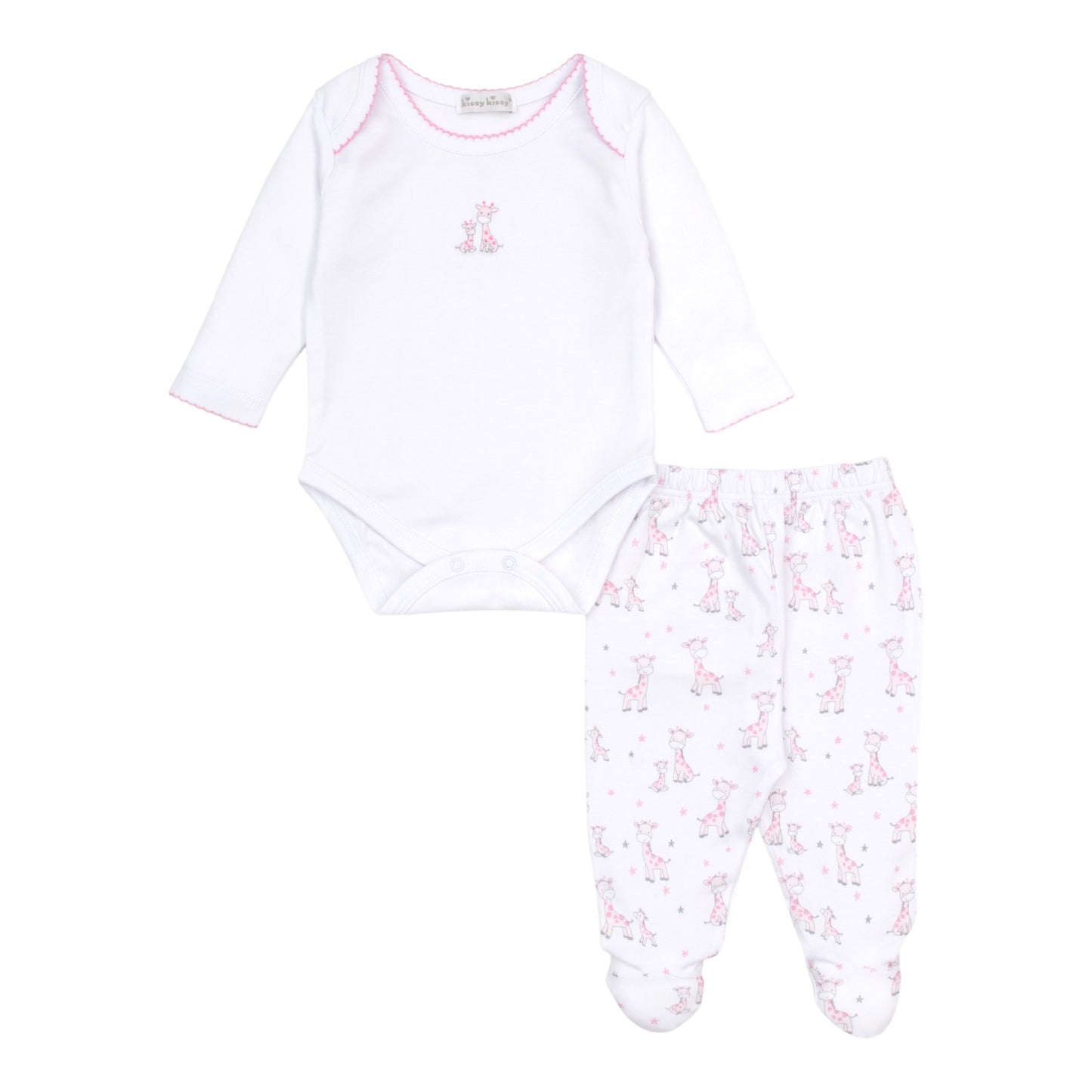 Kissy Kissy Just Giraffes Footed Pant Set