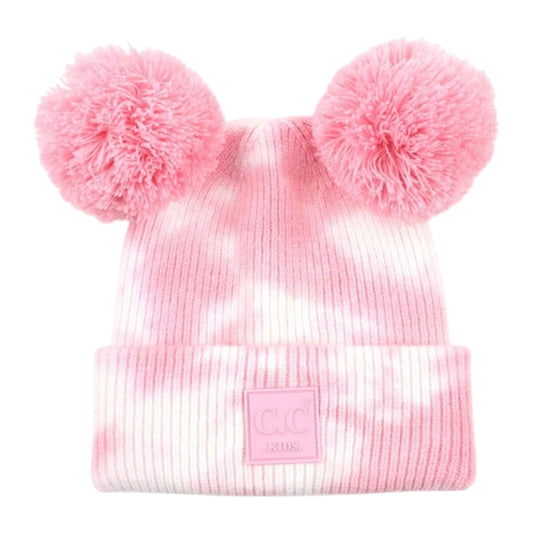 Truly Contagious Cc Kids Pom Pom Tie-Dye Beanie