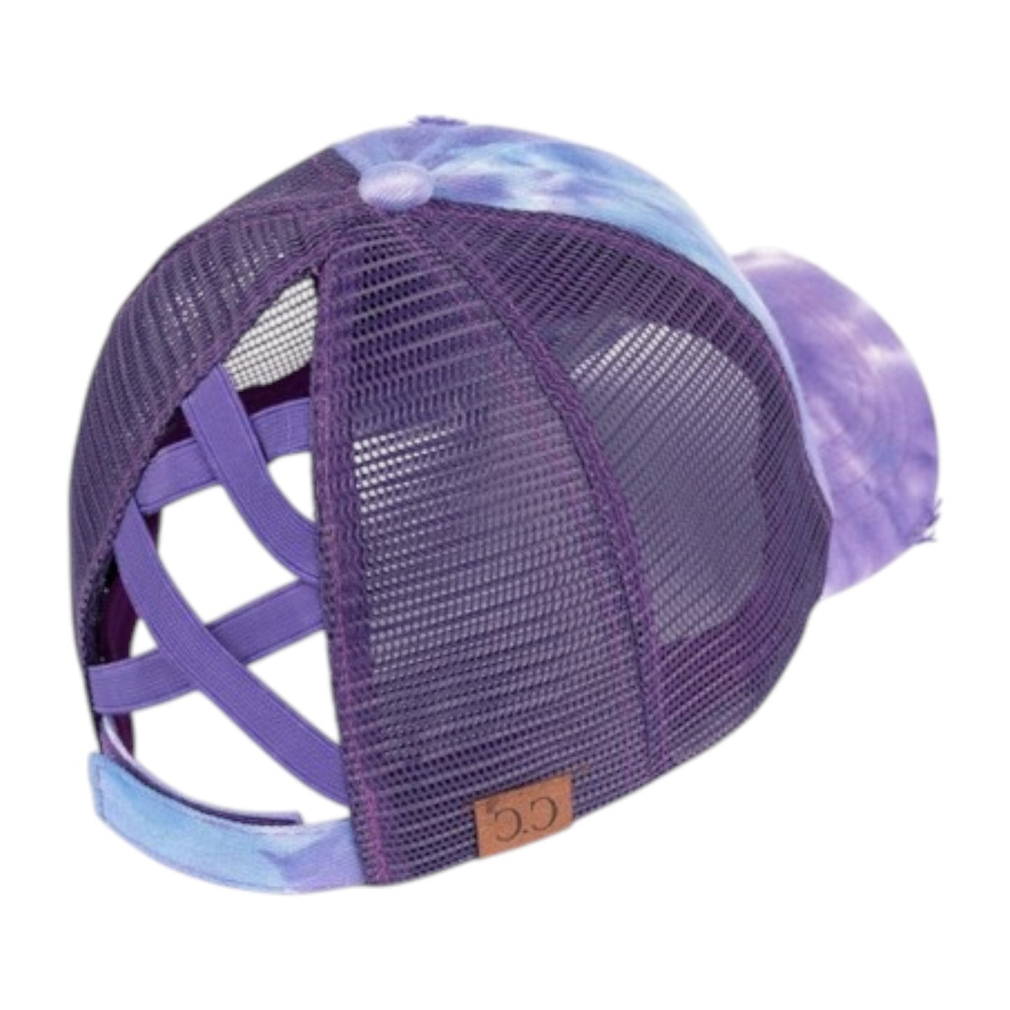 Truly Contagious Tie Dye Criss Cross Ponytail Ball Cap