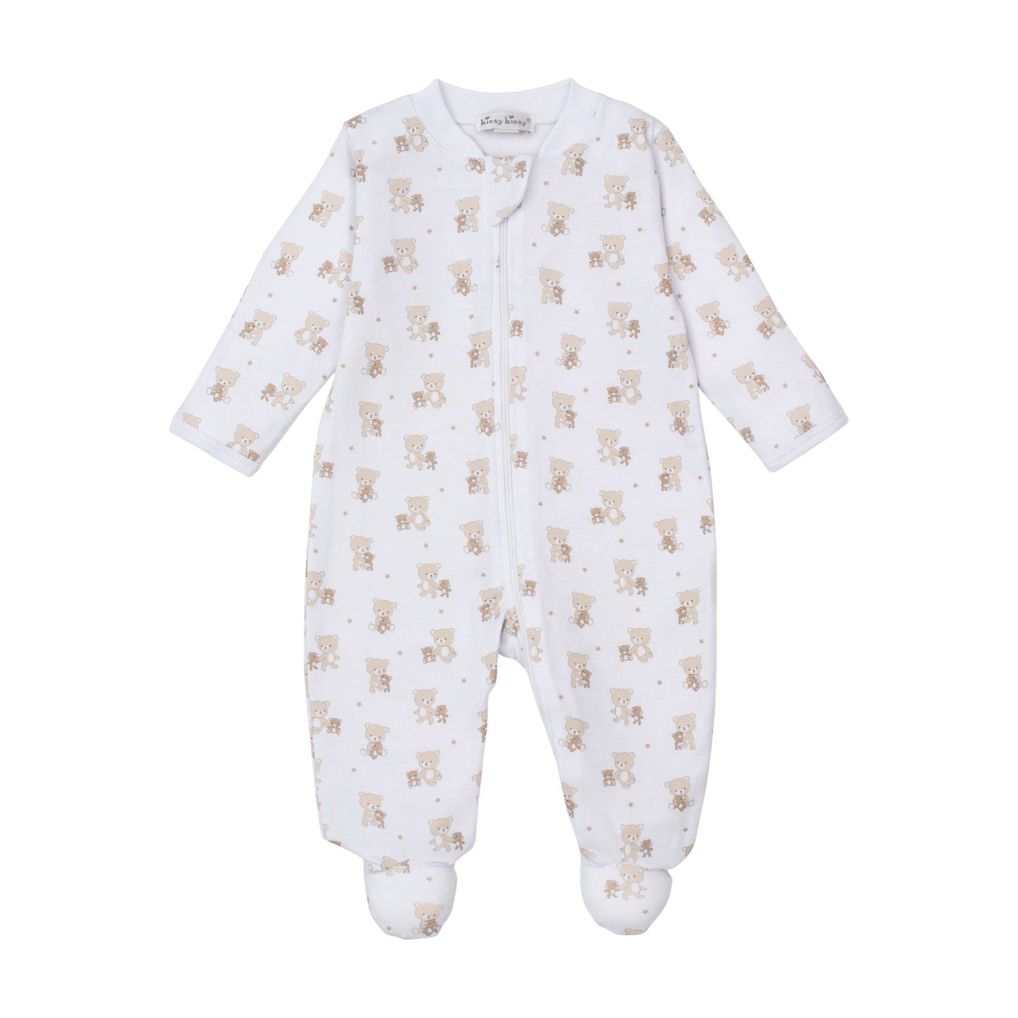 Kissy Kissy Teddy Bear Love Zip Footie