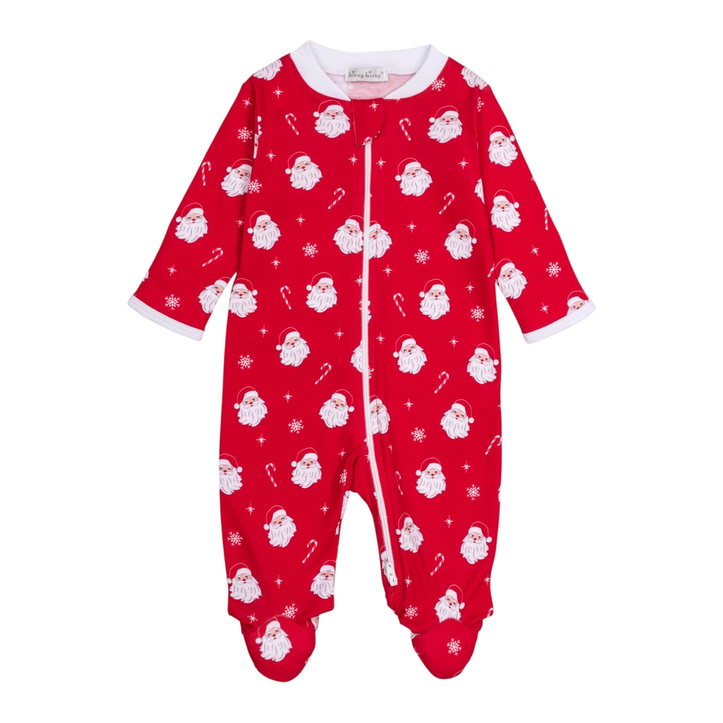 Kissy Kissy Christmas Santa Zip Footie