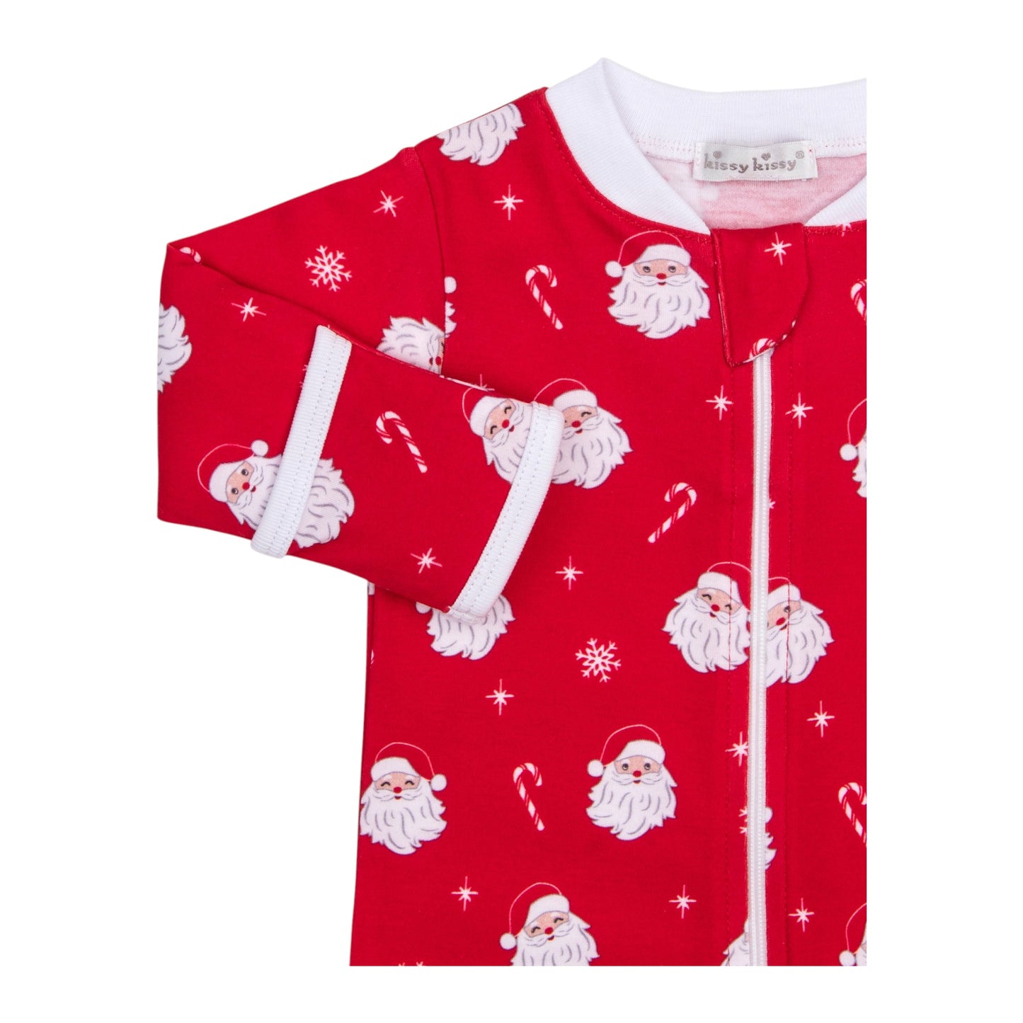 Kissy Kissy Christmas Santa Zip Footie