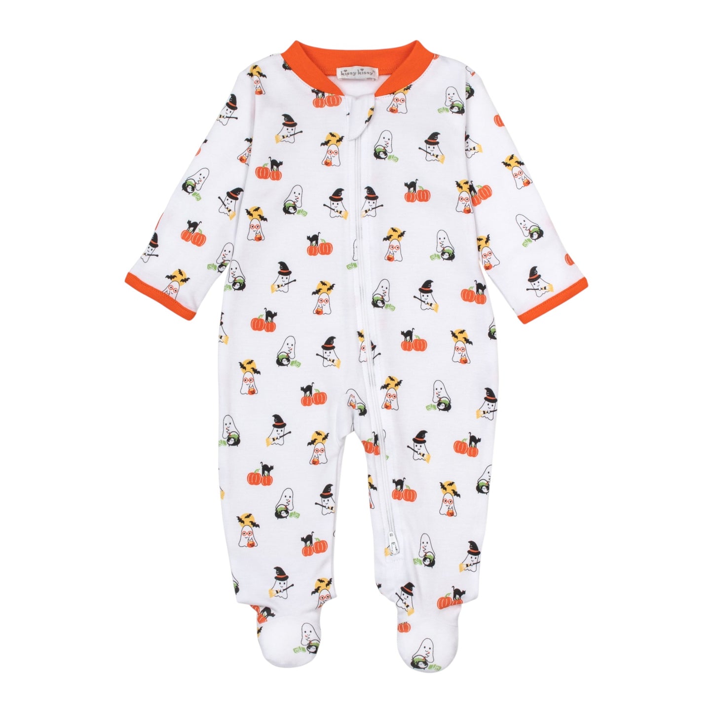 Kissy Kissy Halloween Ghosts Zip Footie