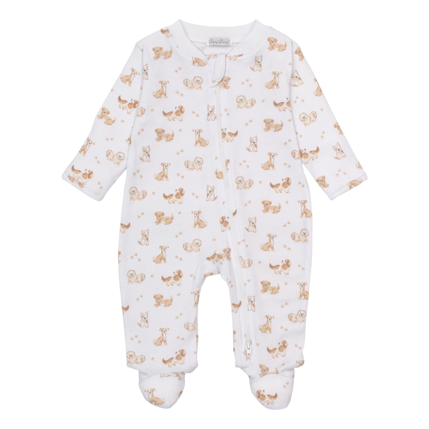 Kissy Kissy Puppy Paws Zip Footie