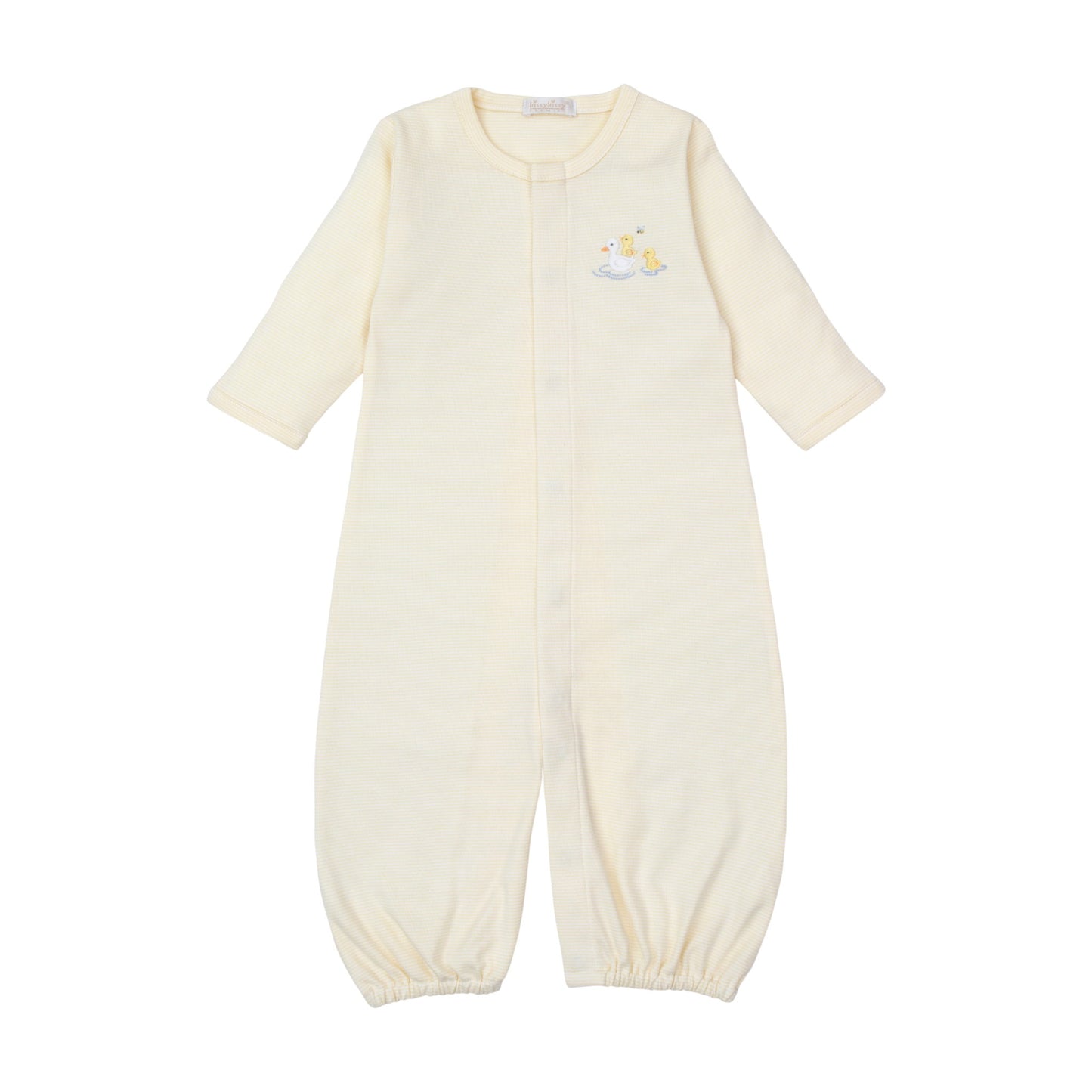 Kissy Kissy Premier Duck Pond Paddles Hand Emb Stripe Convertible Gown