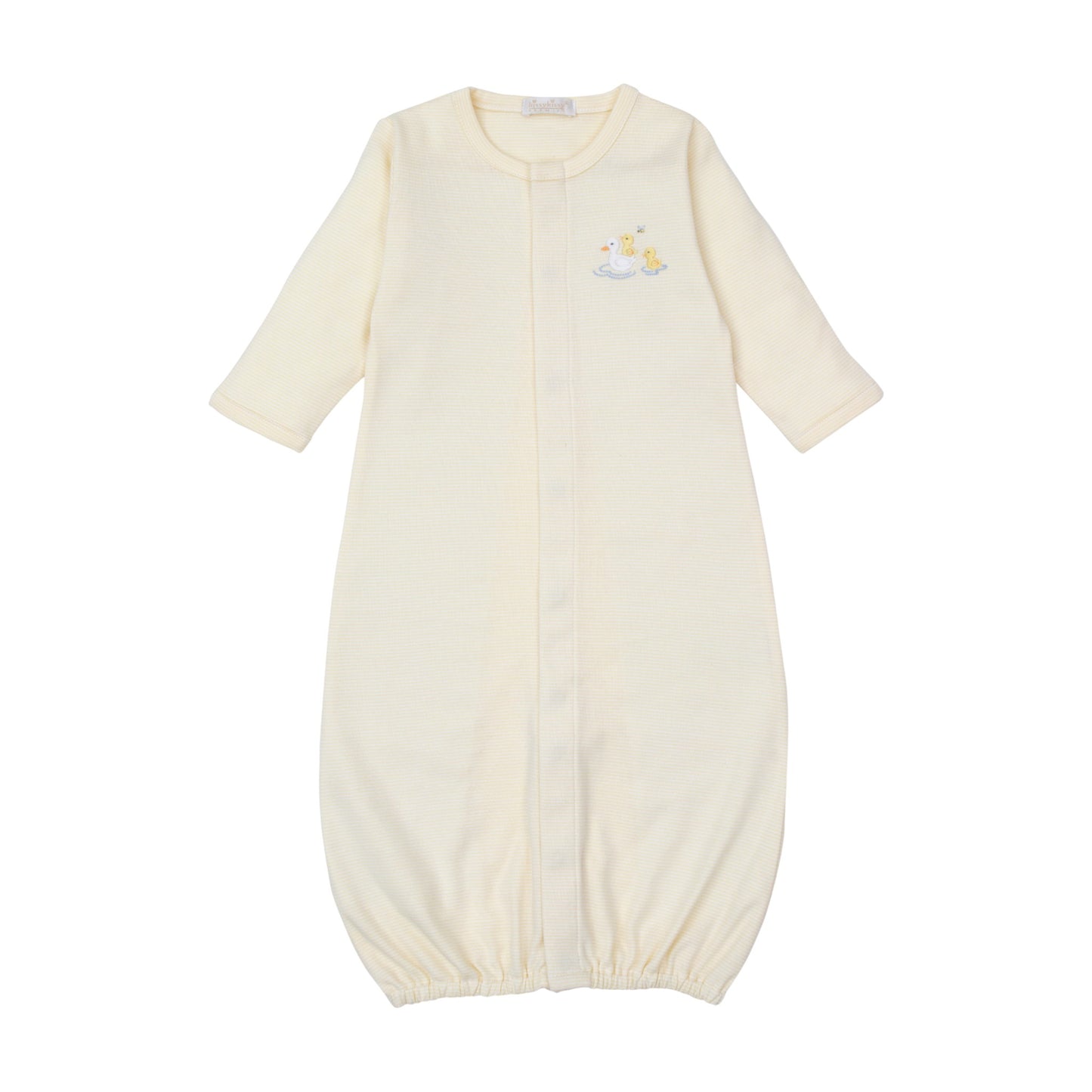 Kissy Kissy Premier Duck Pond Paddles Hand Emb Stripe Convertible Gown