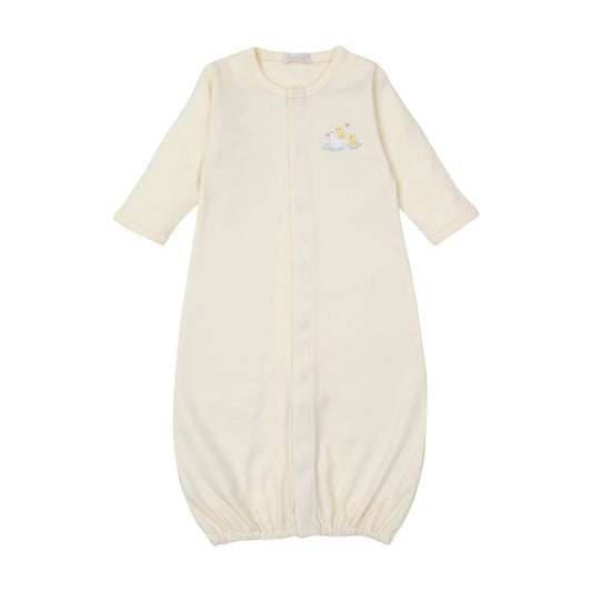 Kissy Kissy Premier Duck Pond Paddles Hand Emb Stripe Convertible Gown