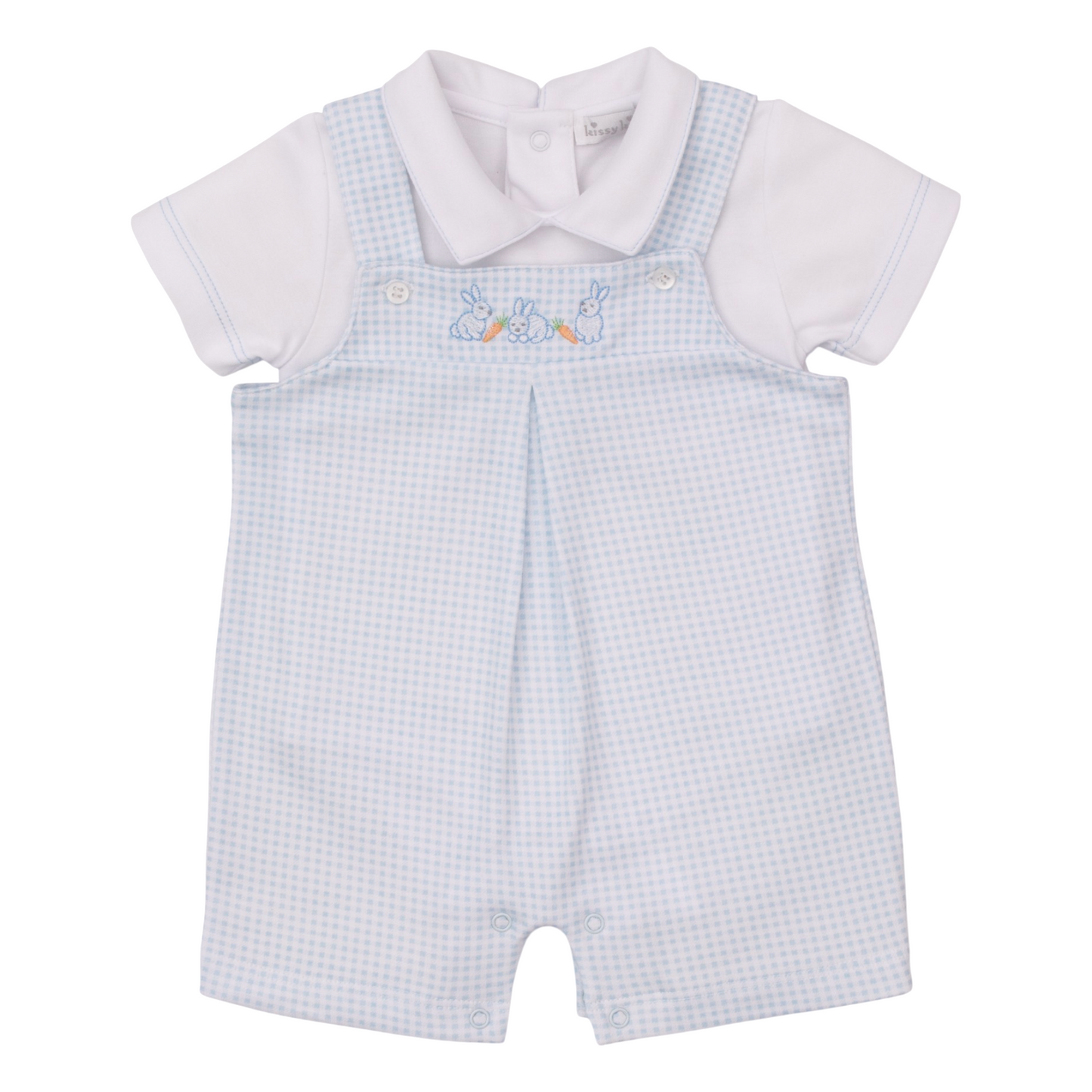 Kissy Kissy Bunny Patch Short Overall Set