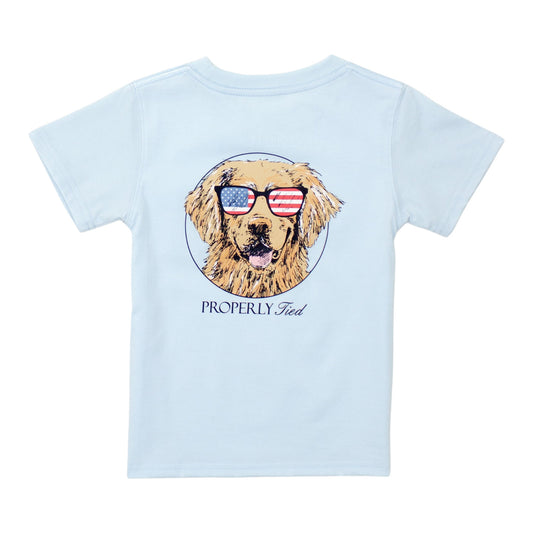 Properly Tied Patriot Dog T-shirt