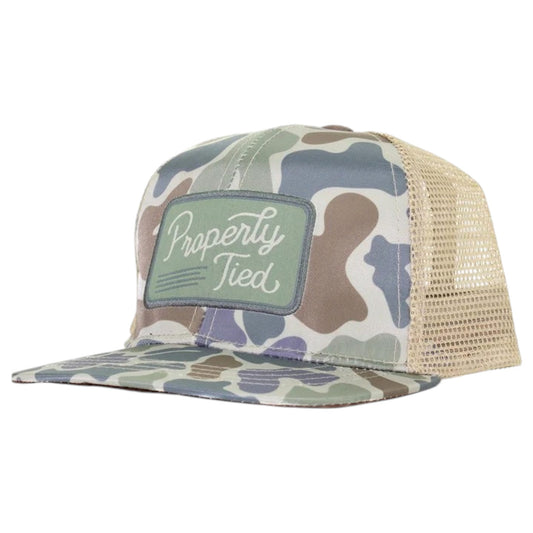 Properly Tied Vintage Camo Sportsman Trucker Hat